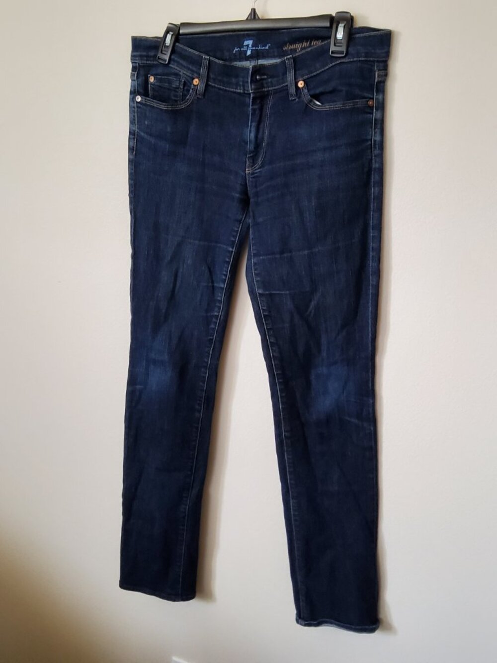 Denim Jeans 7 for all Mankind straight leg size 30 fits US 10